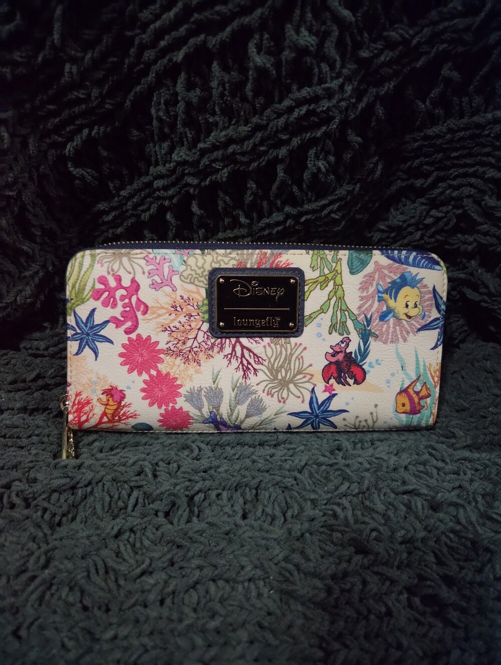 Loungefly Disney The Little Mermaid "Under the Sea" Coral Reef Zip-Around Wallet